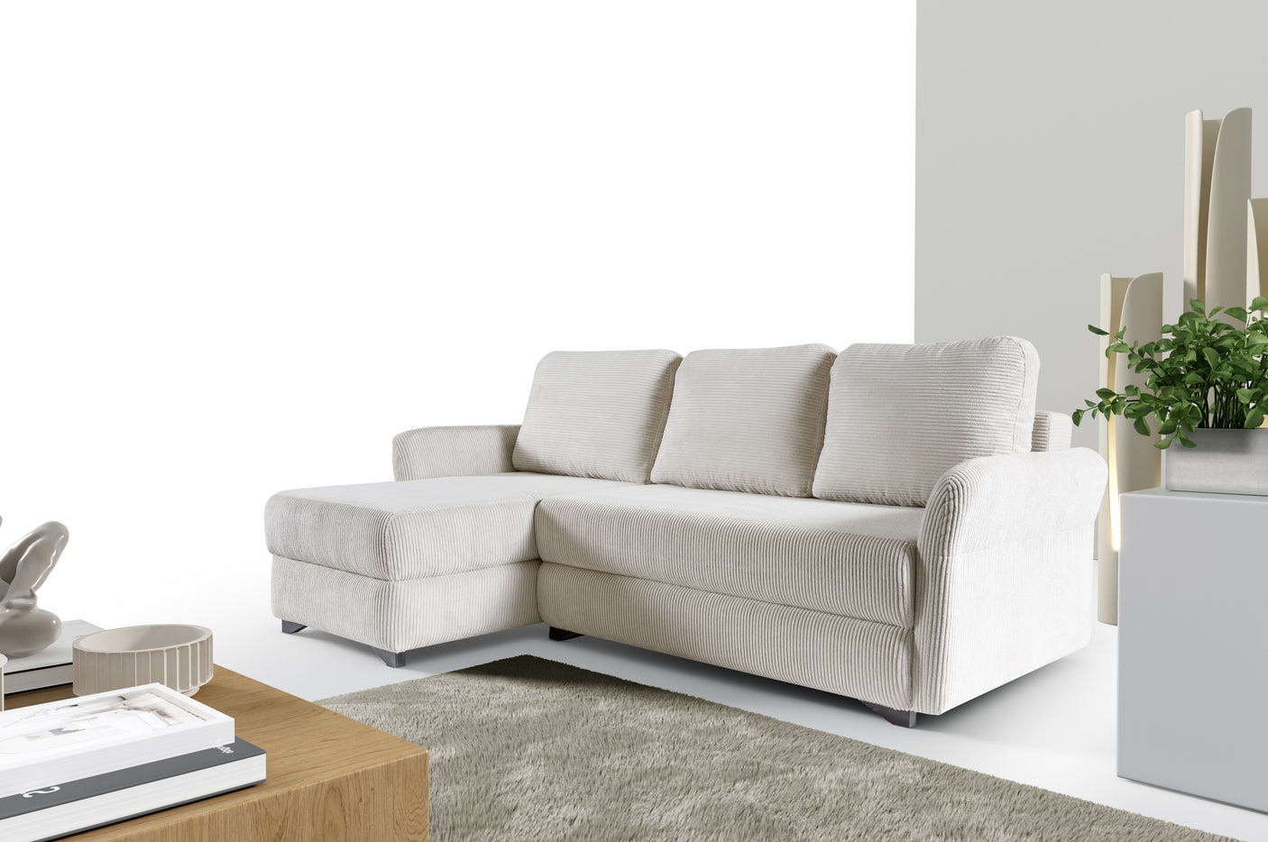 Ventnor [LI] Corner Sofa Bed with Storage