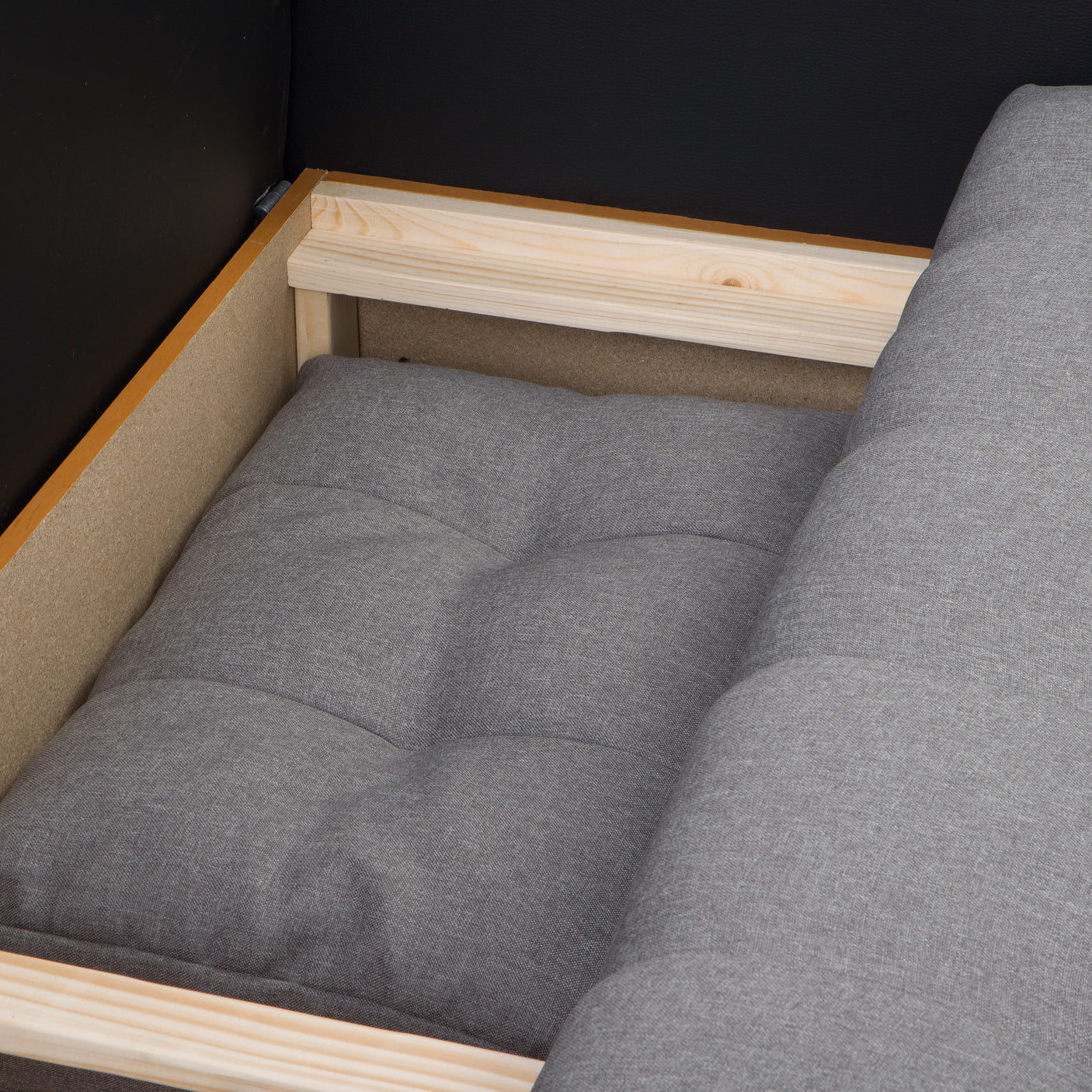 Grays [WU] Corner Sofa Bed with Storage