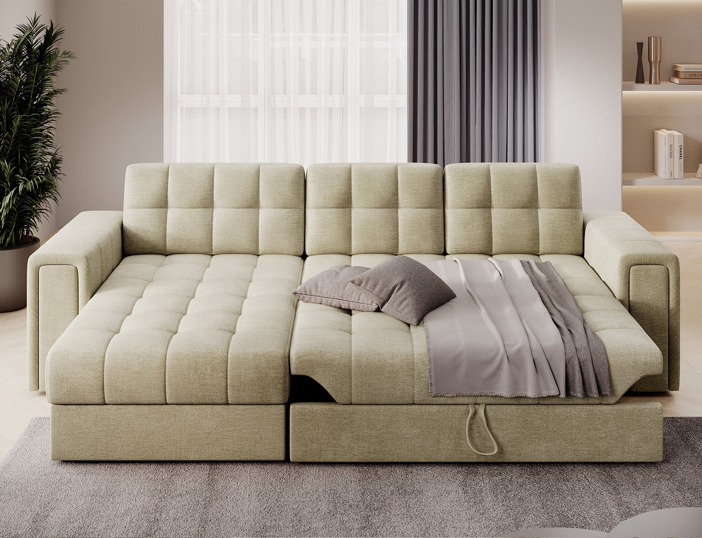 Ashbourne Corner Sofa Bed with Storage