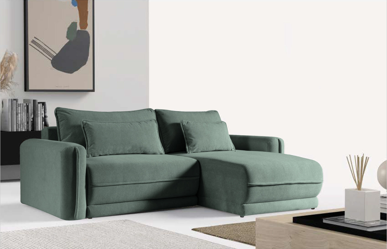 Malvern [LI] Corner Sofa Bed with Storage