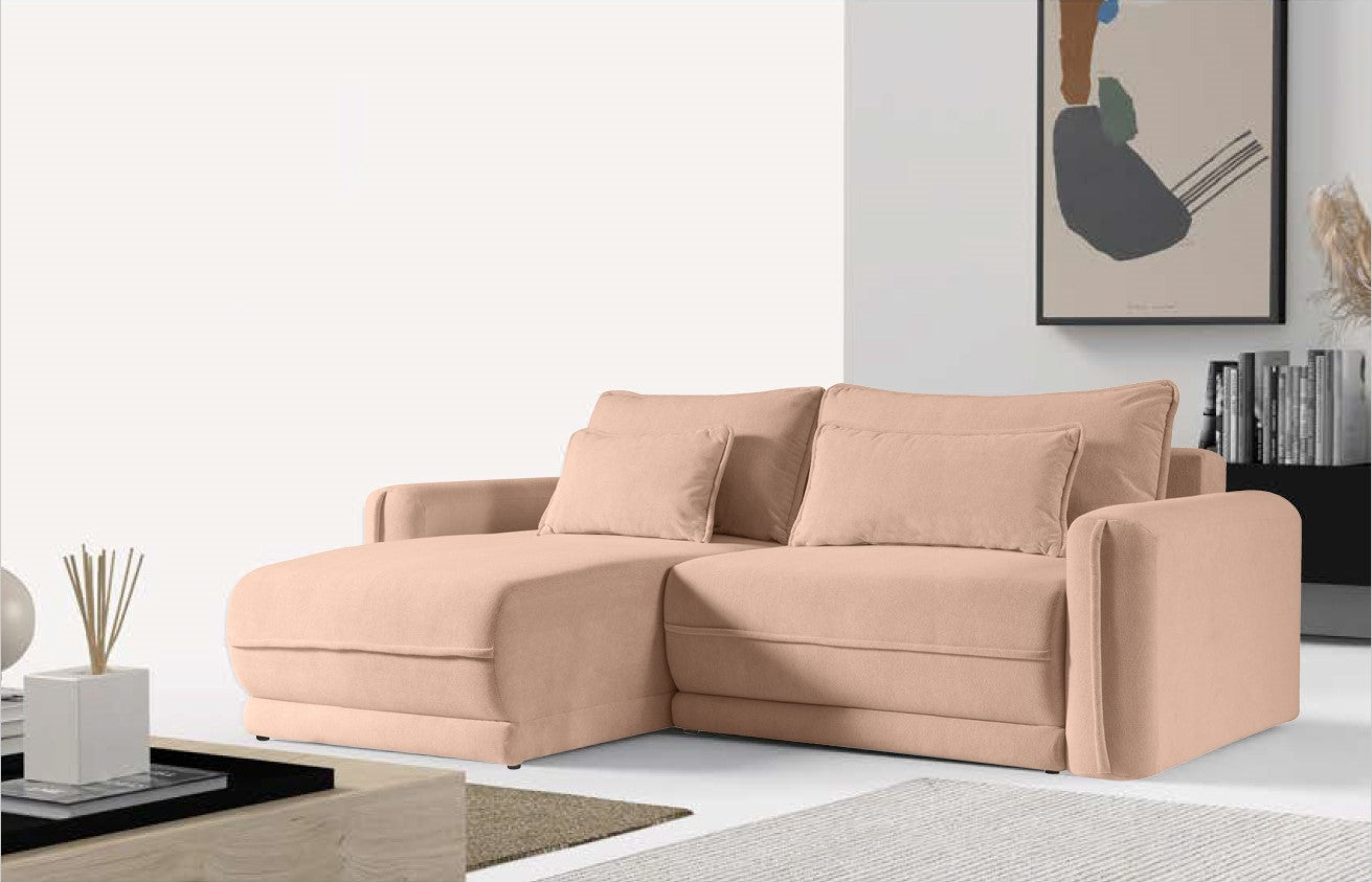 Malvern [LI] Corner Sofa Bed with Storage