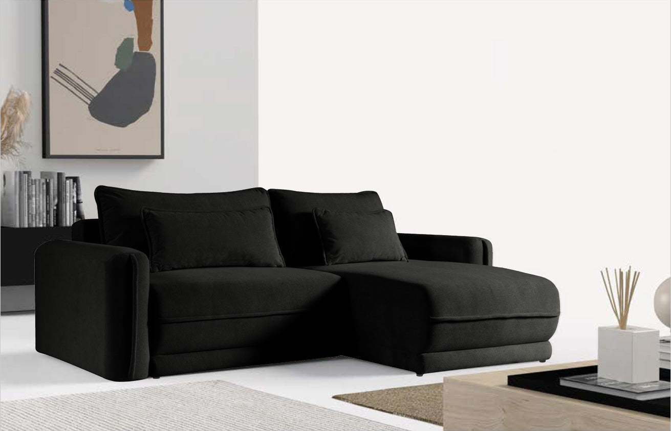 Malvern [LI] Corner Sofa Bed with Storage