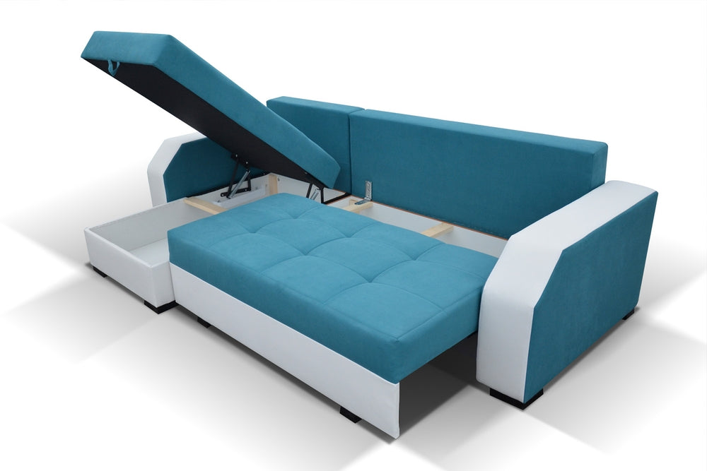 Denton Corner Sofa Bed with Storage