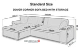 Dorking Corner Sofa Bed with Storage