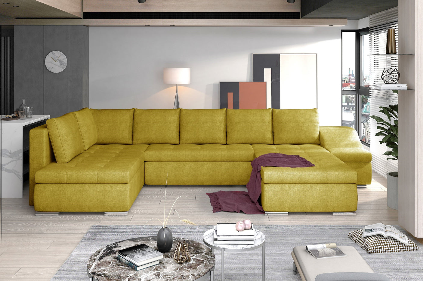 Maidenhead U Shaped Sofa Bed with Storage