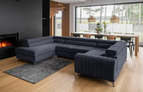 Leiston U Shaped Sofa Bed with Storage