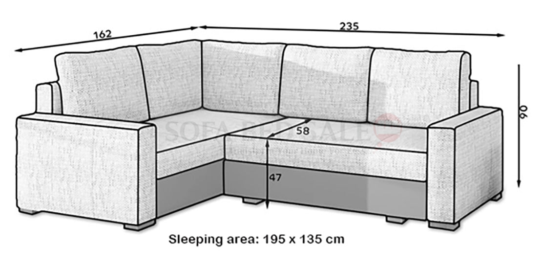 Coleford Corner Sofa Bed with Storage