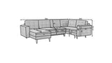 Sunderland U Shaped Sofa Bed with Storage