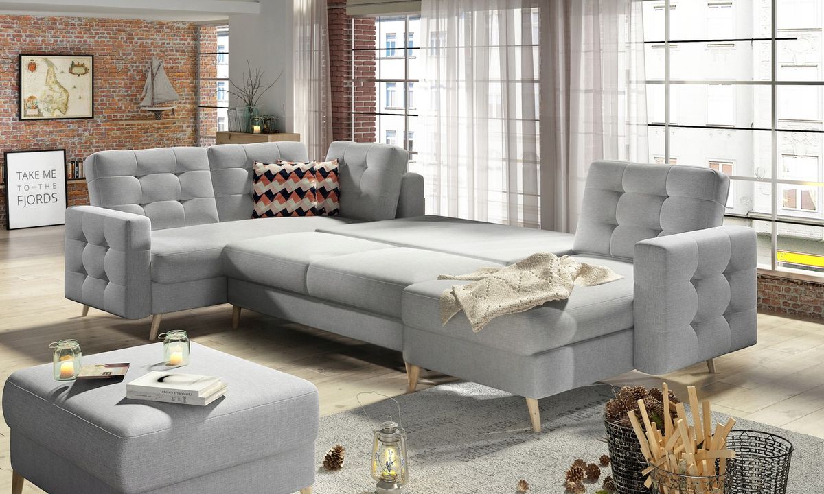 Sunderland U Shaped Sofa Bed with Storage