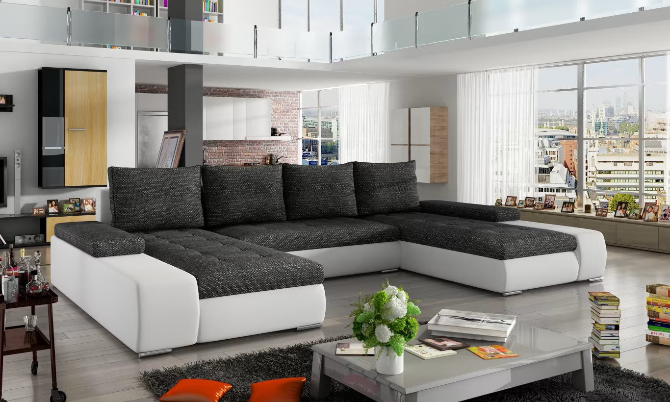 Leigh U Shaped Sofa Bed with Storage