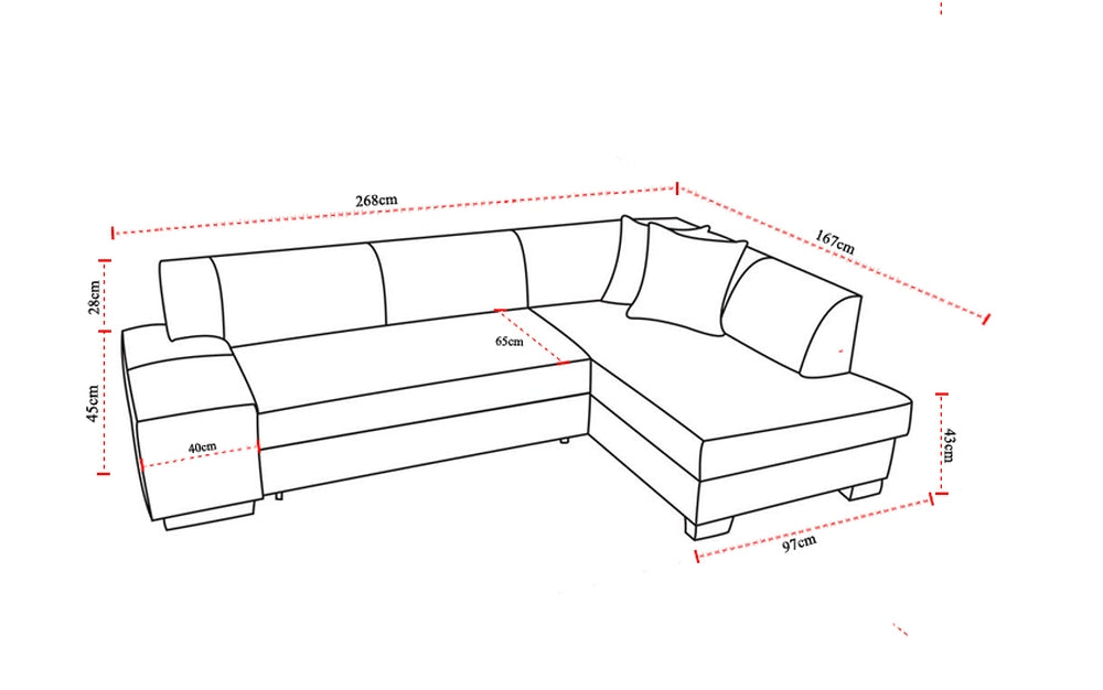 Coalville Corner Sofa Bed with Storage