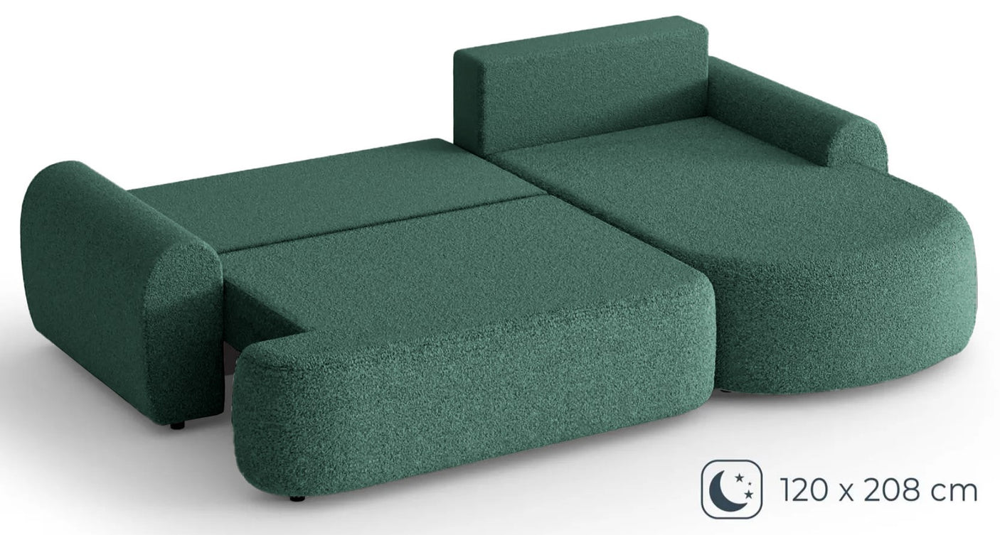 Bishop [MR] Corner Sofa Bed with Storage