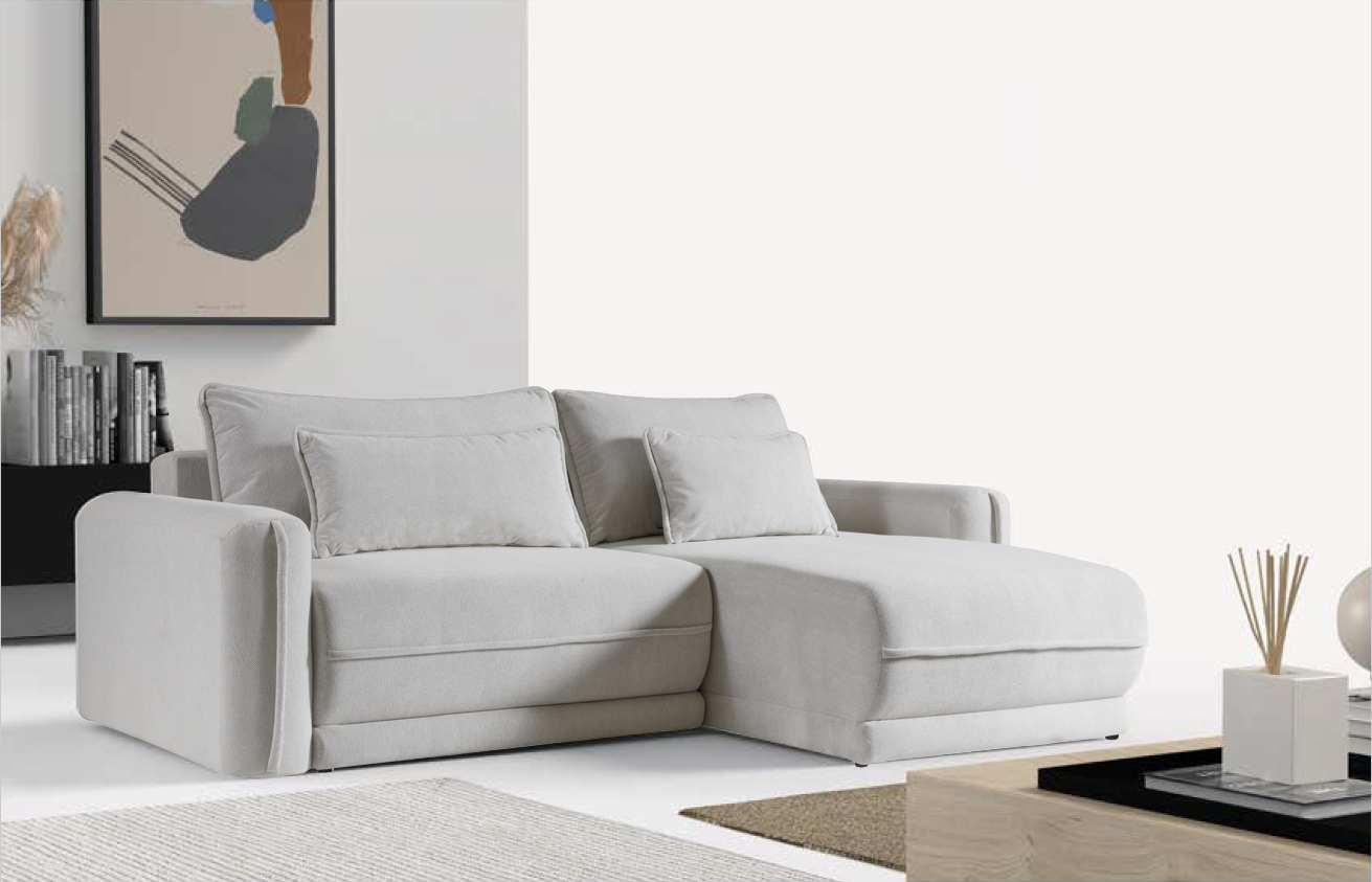 Malvern [LI] Corner Sofa Bed with Storage