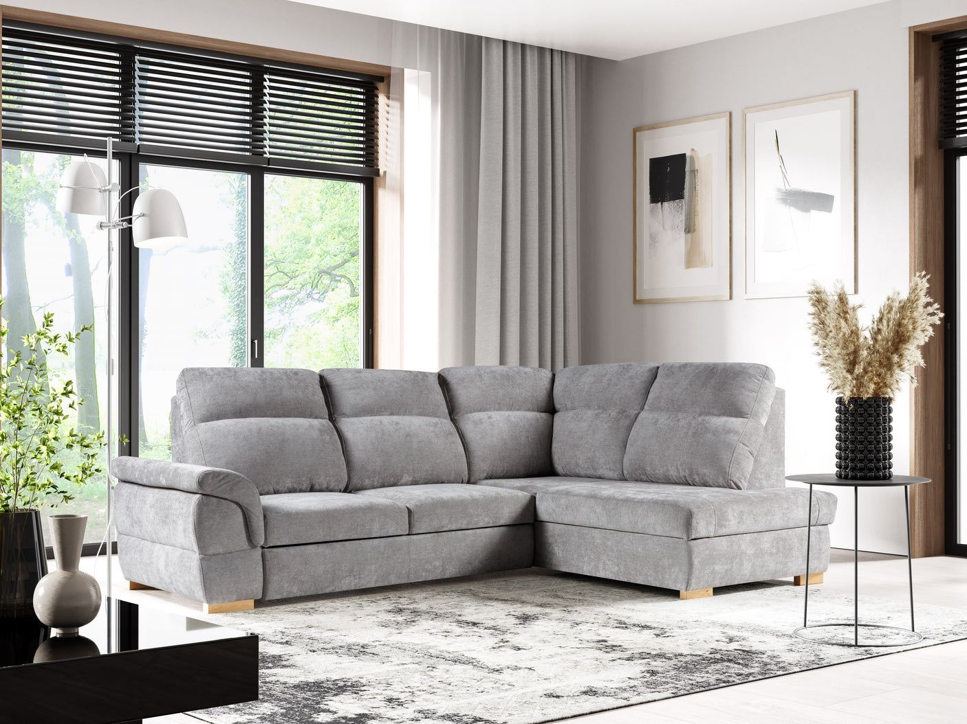 Penzance [LI] Corner Sofa Bed with Storage