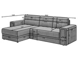 Ashbourne Corner Sofa Bed with Storage