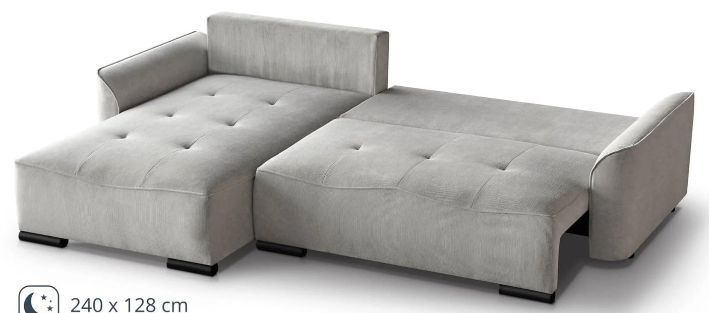 Launceston [MR] Corner Sofa Bed with Storage