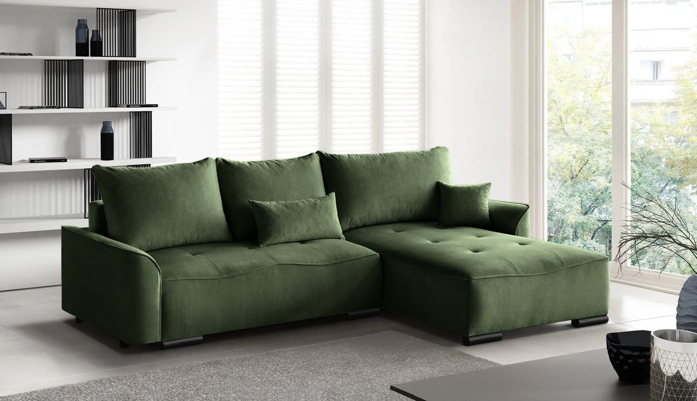 Launceston [MR] Corner Sofa Bed with Storage