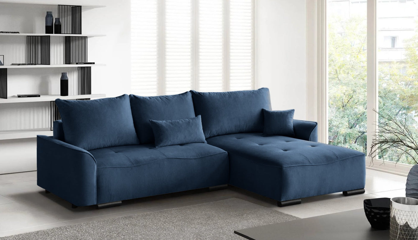 Launceston [MR] Corner Sofa Bed with Storage