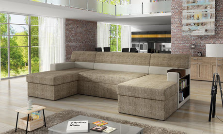 Foxley U Shaped Sofa Bed with Storage