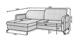 Lincoln Corner Sofa Bed with Storage