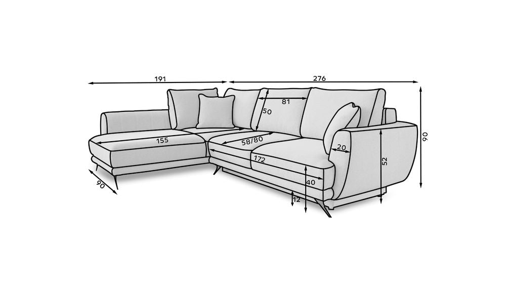 Camelford Corner Sofa Bed with Storage