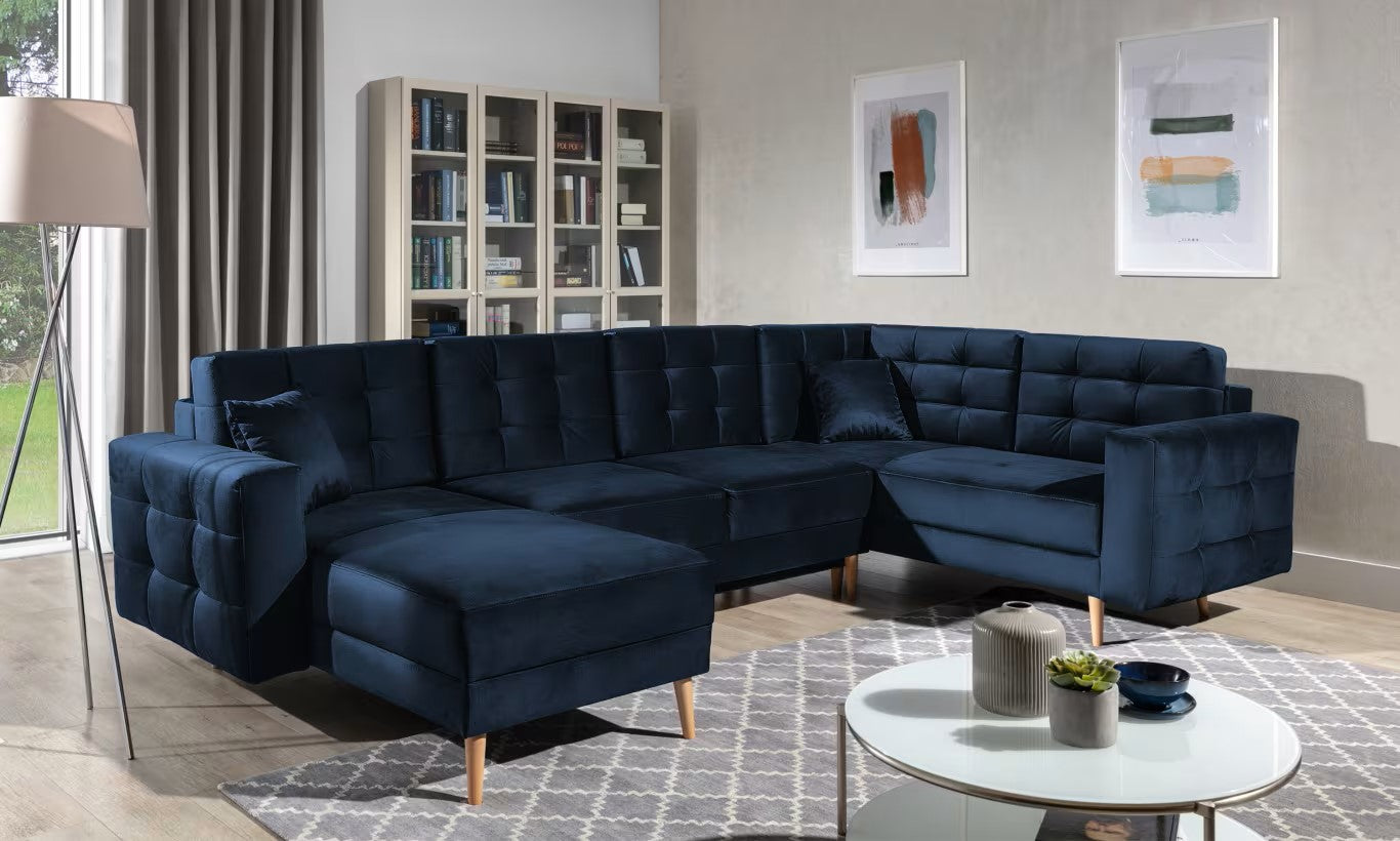 Sunderland U Shaped Sofa Bed with Storage