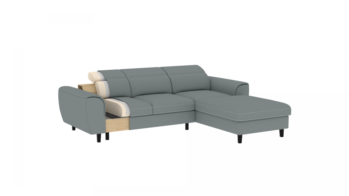 Crawley Corner Sofa Bed with Storage