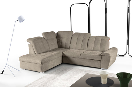 Battle [LI] Corner Sofa Bed with Storage