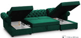 Westminster U Shaped Sofa Bed with Storage