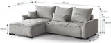 Launceston [MR] Corner Sofa Bed with Storage